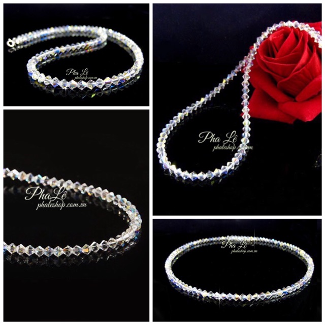 Vòng Cổ Pha Lê Nón Nhọn S04mm Được Thiết Kế Từ Pha Lê Swarovski