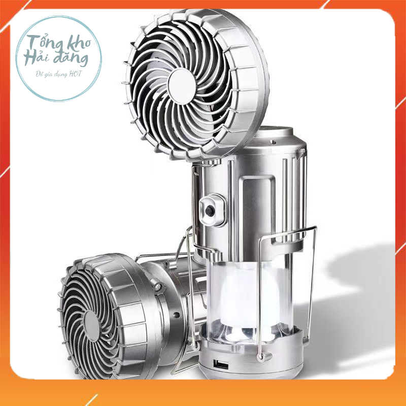 Đèn năng lượng mặt Trời 3 Trong 1 đa năng ,Tích hợp Đèn + Quạt + sạc điện thoại
