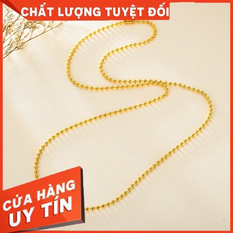 Dây chuyền bi vàng và bạc 2,4li chất liệu titan cao cấp dài 60cm - Shop Lộc Độc Và Lạ 92
