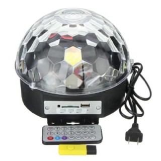 Đèn LED quả cầu cảm ứng xoay pha lê 7 màu nháy theo nhạc