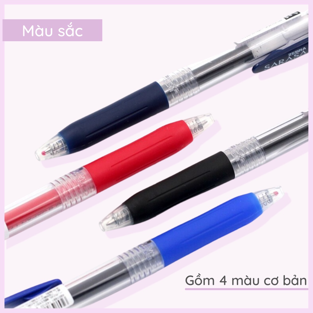 Bút Gel Zebra Sarasa Clip - Cỡ Ngòi 0.5mm - 4 Màu Cơ Bản