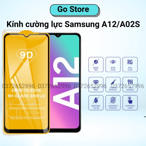 Kính cường lực Samsung A12/A02S - Full Màn