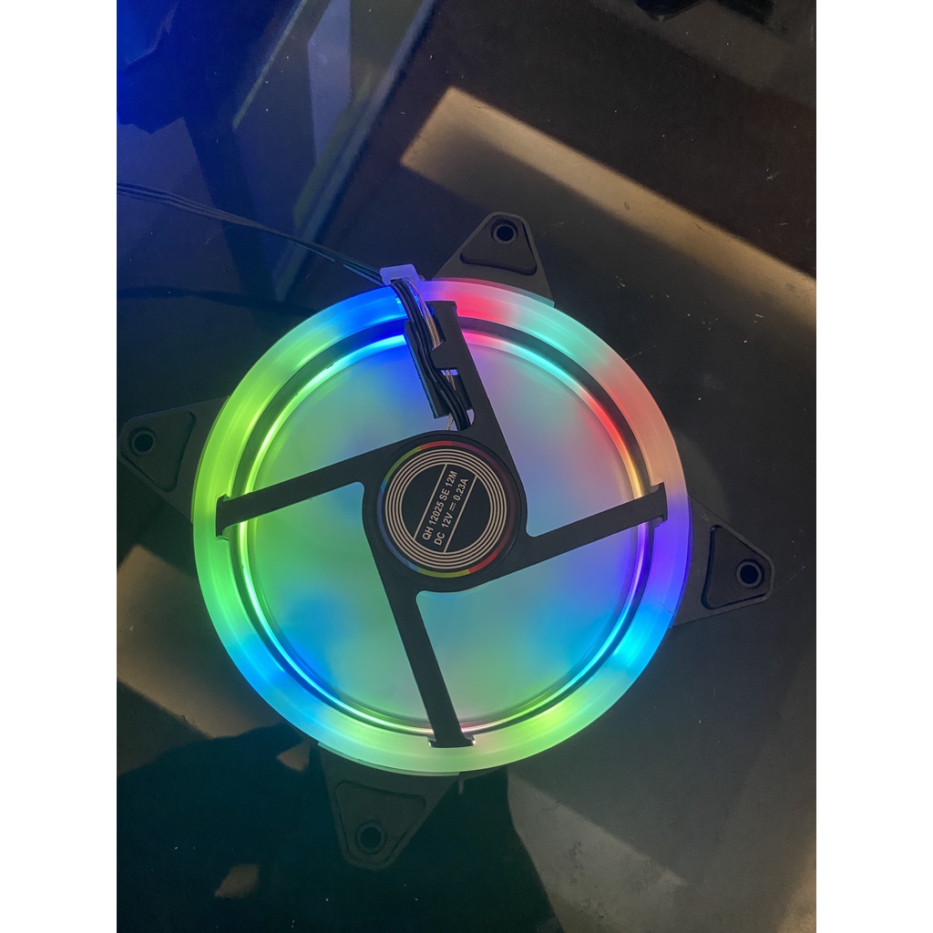 Quạt tản nhiệt Fan led RGB case 12cm Không dùng Hub