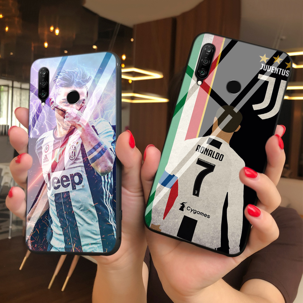 Q74 Cristiano Ronaldo Juventus Huawei Y6 Prime 2018 Y9 2019 Mate 20 Lite Pro Honor 8X 9 10 Lite Tempered Glass Soft Case