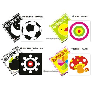Bộ thẻ kích thích thị giác cho trẻ từ 0 - 6 tháng tuổi - Bộ gồm 04 hộp