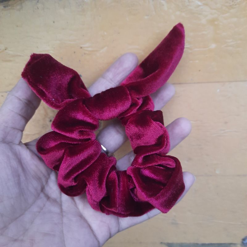 Dây Cột tóc vải nhung tai thỏ dễ thương