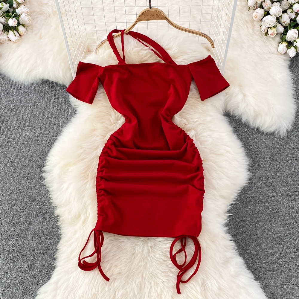 🌸Hàng Order🌸Váy Đầm Body Trễ Vai Rút Dây Sexy Trẻ Trung Nữ Tính🌸Hàng Quảng Châu