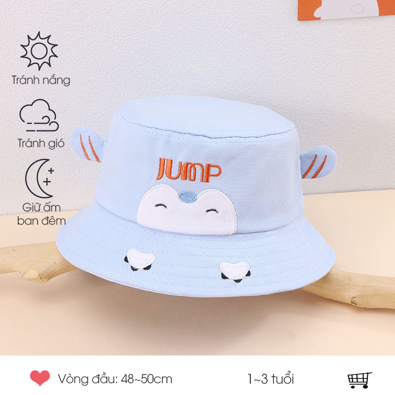 Nón chống nắng tai bèo cho bé trai, bé gái 1-3 tuổi, mũ ngư dân hoạt hình dễ thương phong cách Hàn Quốc Poco Home