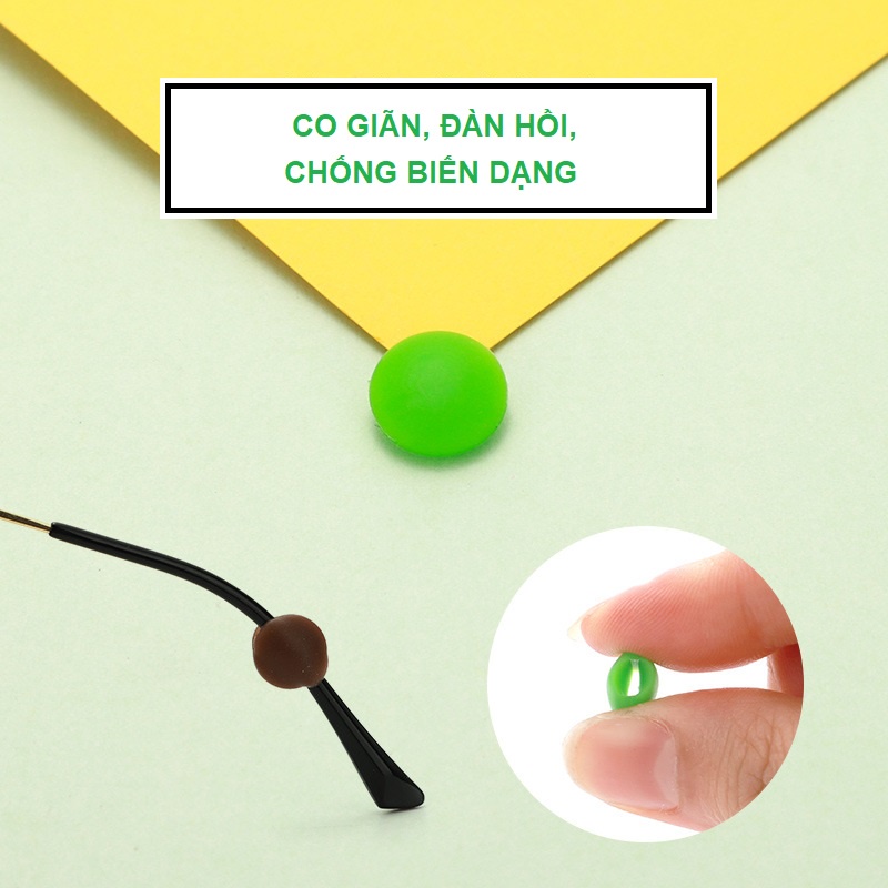 Viên cài tai silicone mềm mại, đàn hồi với thiết kế công thái học thông minh chống trơn trượt, xệ tụt kính (1 cặp)