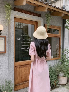 Váy cổ u ren nơ sau