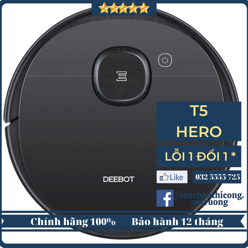 T5 HERO - Robot hút bụi DEEBOT OZMO 950-DX9G hàng chính hãng nội địa Trung nguyên Seal BH 12 tháng có thiết lập tường ảo
