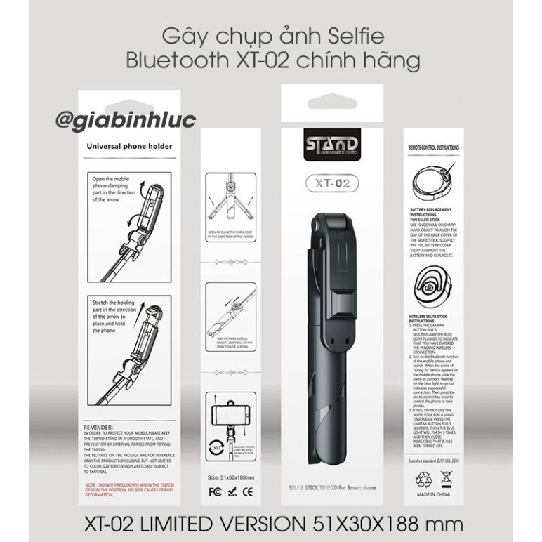 Gậy tự sướng🔴3 in 1🔴 tích hợp Bluetooth selfie, giá đỡ điện thoại hỗ trợ livestream