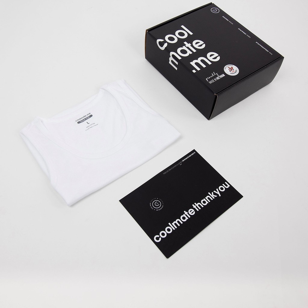 Áo ba lỗ trắng 100% Cotton co giãn thương hiệu Coolmate | BigBuy360 - bigbuy360.vn