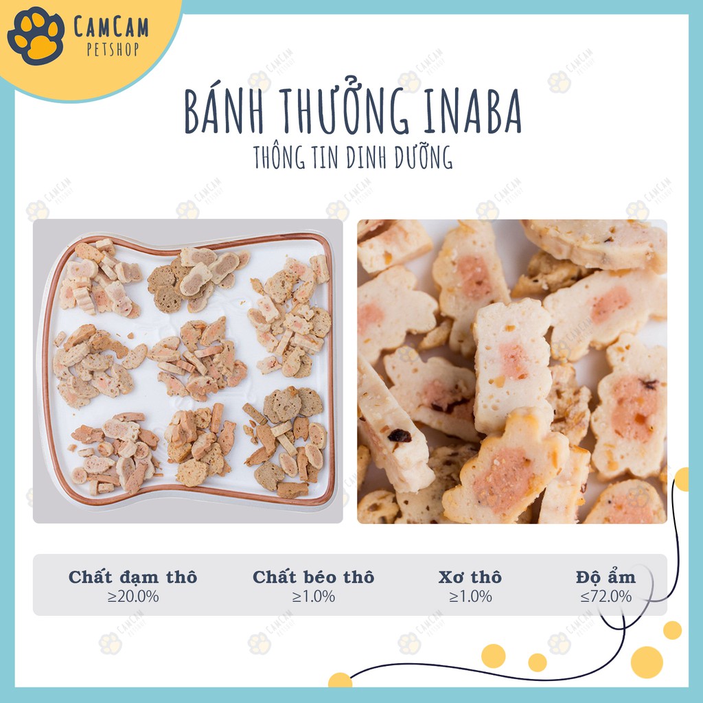 Bánh thưởng cho mèo Inaba Gói 25gr và 30gr - Bánh thưởng mềm, Snack cho mèo Inaba