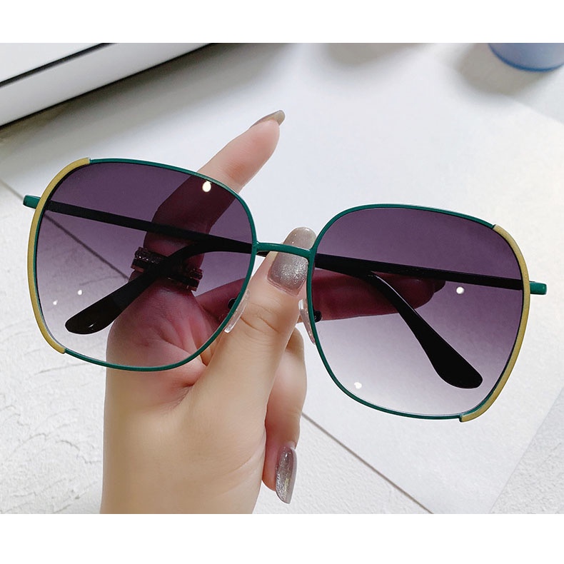 Kính mát thời trang K17 đỏ lưới mới dành cho nam và nữ Phiên bản Hàn Quốc chống tia cực tím gọng hợp kim thép