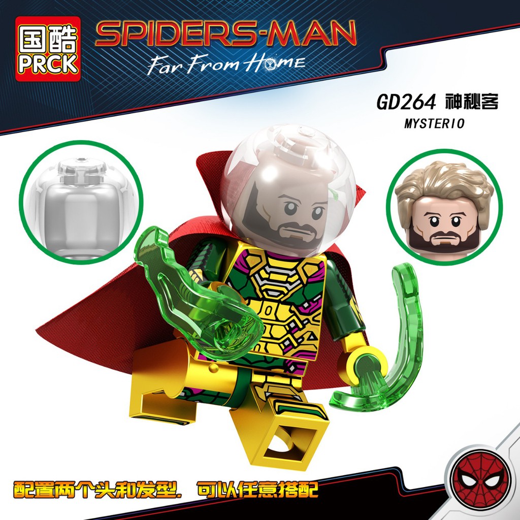 (CÓ SẴN)  Minifigures Spider Man Far From Home Của PRCK Hydro-Man Mysterio Melting Man GD262 - GD267