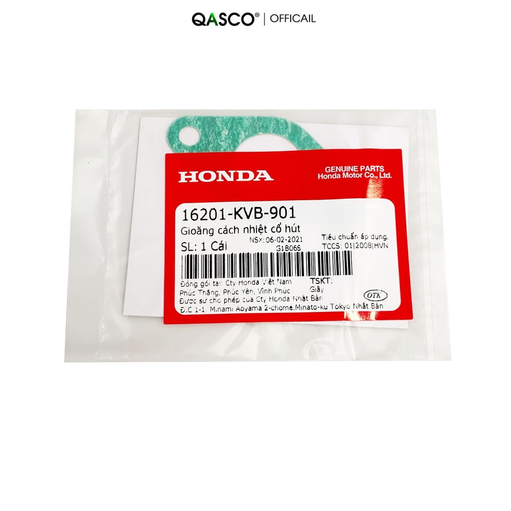 Gioăng cách nhiệt cổ hút HONDA AIR BLADE 110, CLICK (16201KVB901)