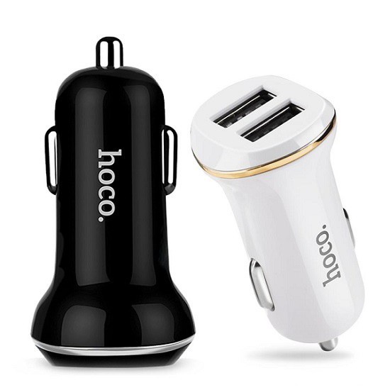 Cóc sạc xe hơi củ sạc xe hơi sạc nhanh không nóng máy kết nối 2 cổng usb Hoco Z1 chính hãng