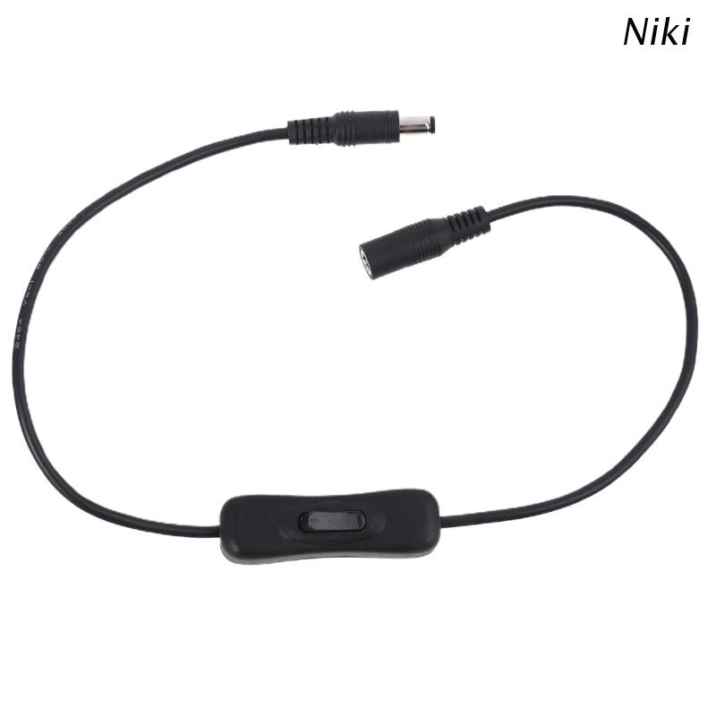 Dây cáp nối dài Niki 50cm 5.5x2.5mm có công tắc bật/tắt cho máy ảnh