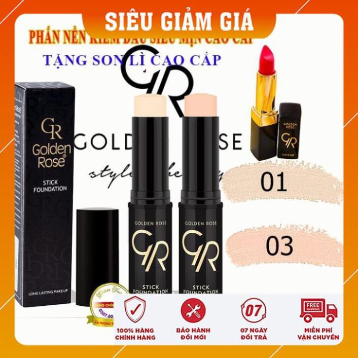 Phấn nền kiềm dầu siêu mịn, siêu đẹp, siêu cao cấp/ Kem nền kiềm dầu đa năng Golden Rose