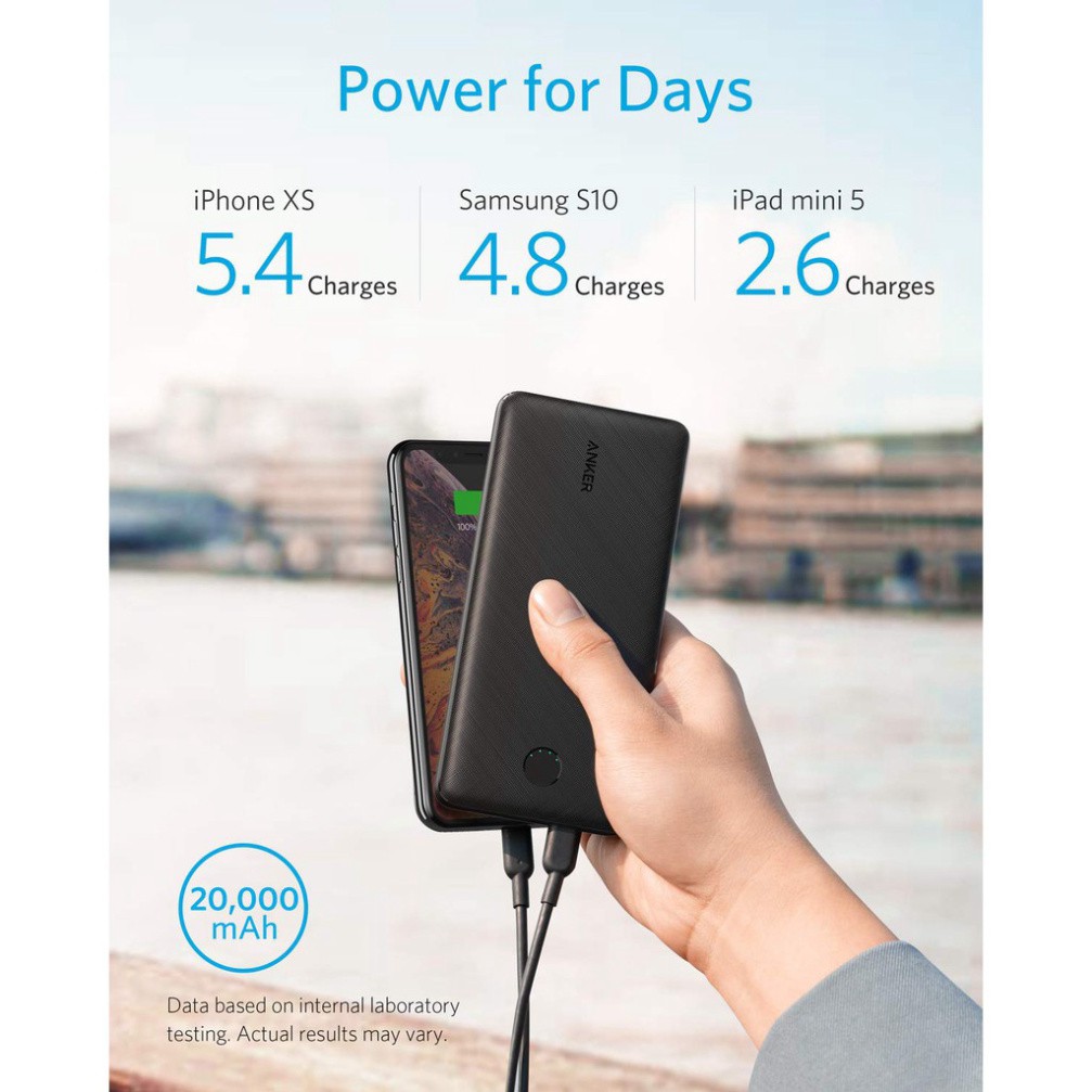 Pin dự phòng Anker Powercore III 20W 20000 PD A1287-Chính hãng Anker Việt Nam Bảo hành 18 tháng