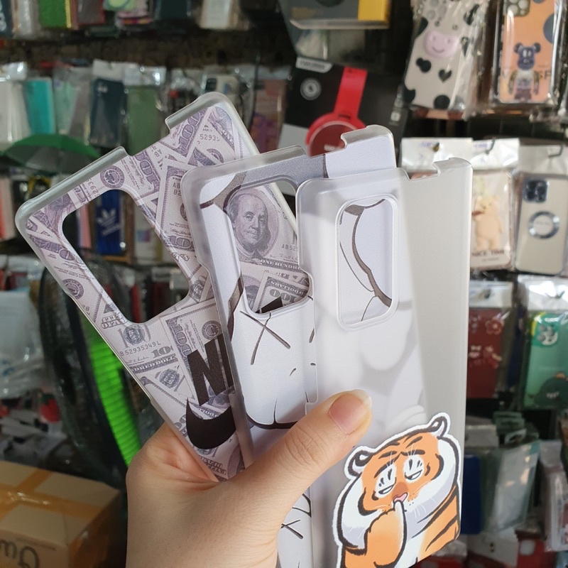 Ốp lưng LG Wing mủ cứng trong nhám in hình