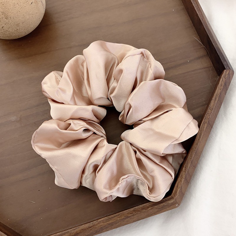 Dây Buộc Tóc Vải Satin Co Giãn Cho Nữ
