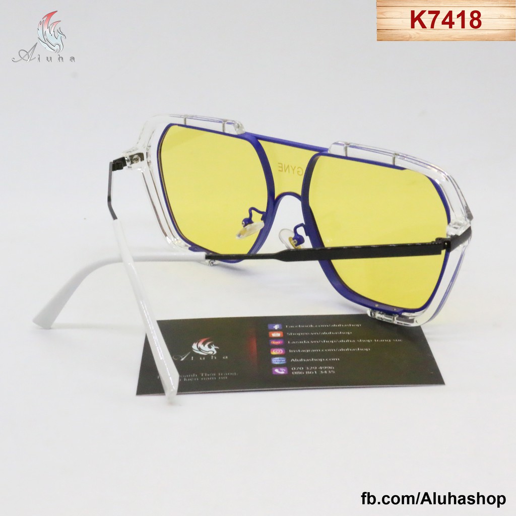 Kính mát hot trend TikTok phong cách Unisex chống tia UV400 hot trend TikTok lên hình cực chất - K7418 - Aluha