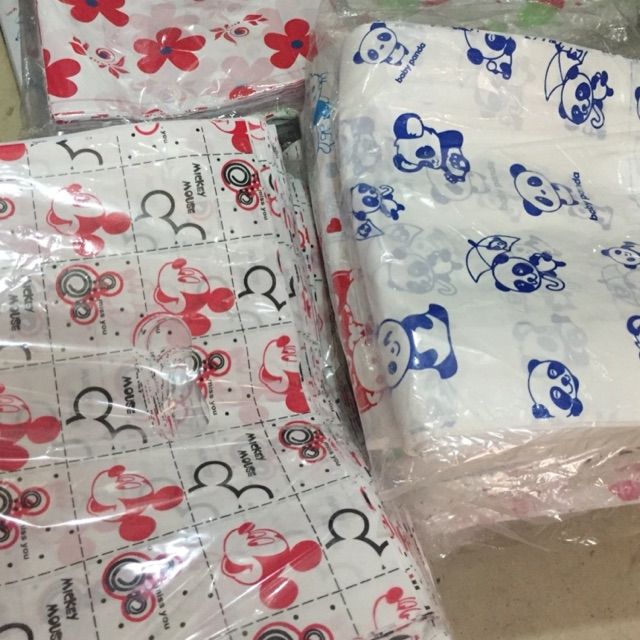 Túi nilon in hoa in hình đựng quà