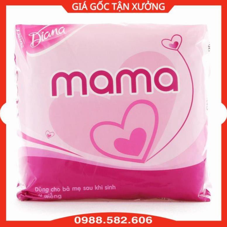 [ giá siêu rẻ] Băng Vệ Sinh MaMa Diana Siêu Thấm - Thích Hợp Cho Mẹ Sau Sinh - Gói 12 Miếng Lớn