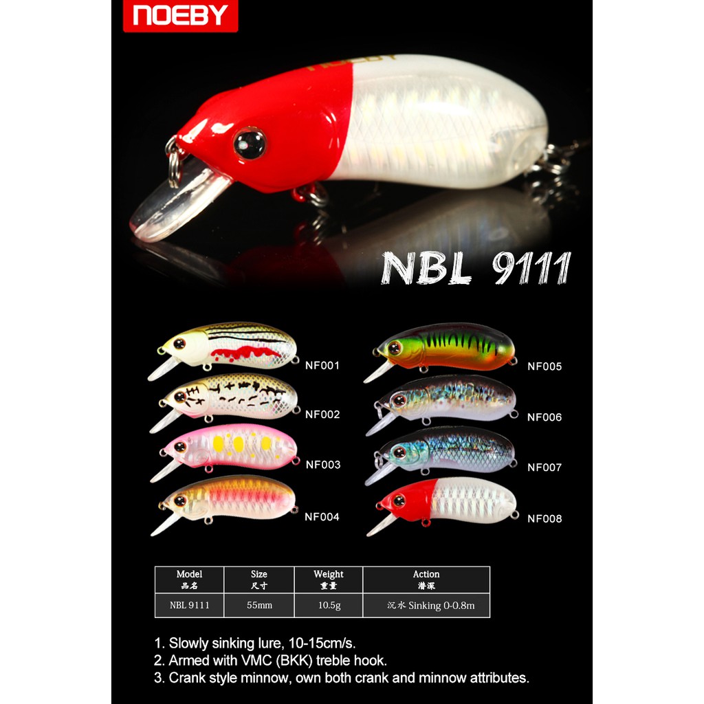 Mồi giả Minnow, mồi chuột câu Lure Noeby (10.5g) - NBL9111