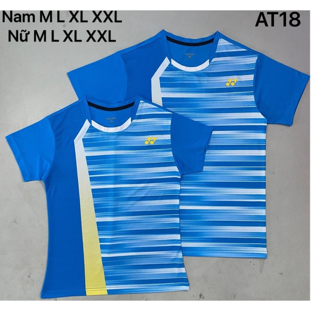 Áo Thể Thao Nam Nữ Cổ Tròn Yonex Chất Cotton Siêu Mát Thấm Hút Mồ Hôi