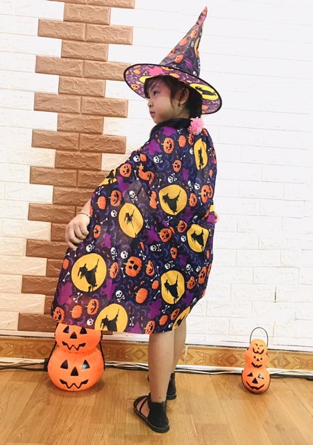 Bộ choàng phù thủy kèm mũ hoá trang cosplay HALOWEEN loại xịn dày đẹp | BigBuy360 - bigbuy360.vn