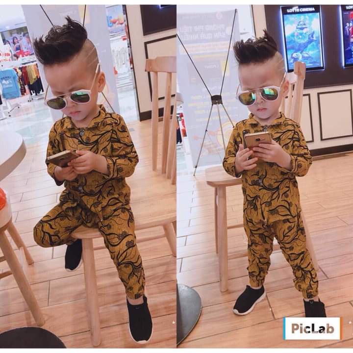 XẢ KHO LẺ SIZE MẪU Bộ lanh dài tay bé trai siêu thoáng mát, chống muỗi, hàng QC siêu đẹp phù hợp 4 mùa
