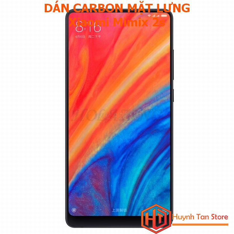 Dán mặt lưng Xiaomi Mi Mix 2S vân carbon nhám chống xướt