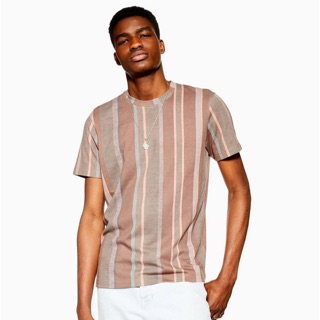 Áo thun nam " TOPMAN Taupe Stripe"