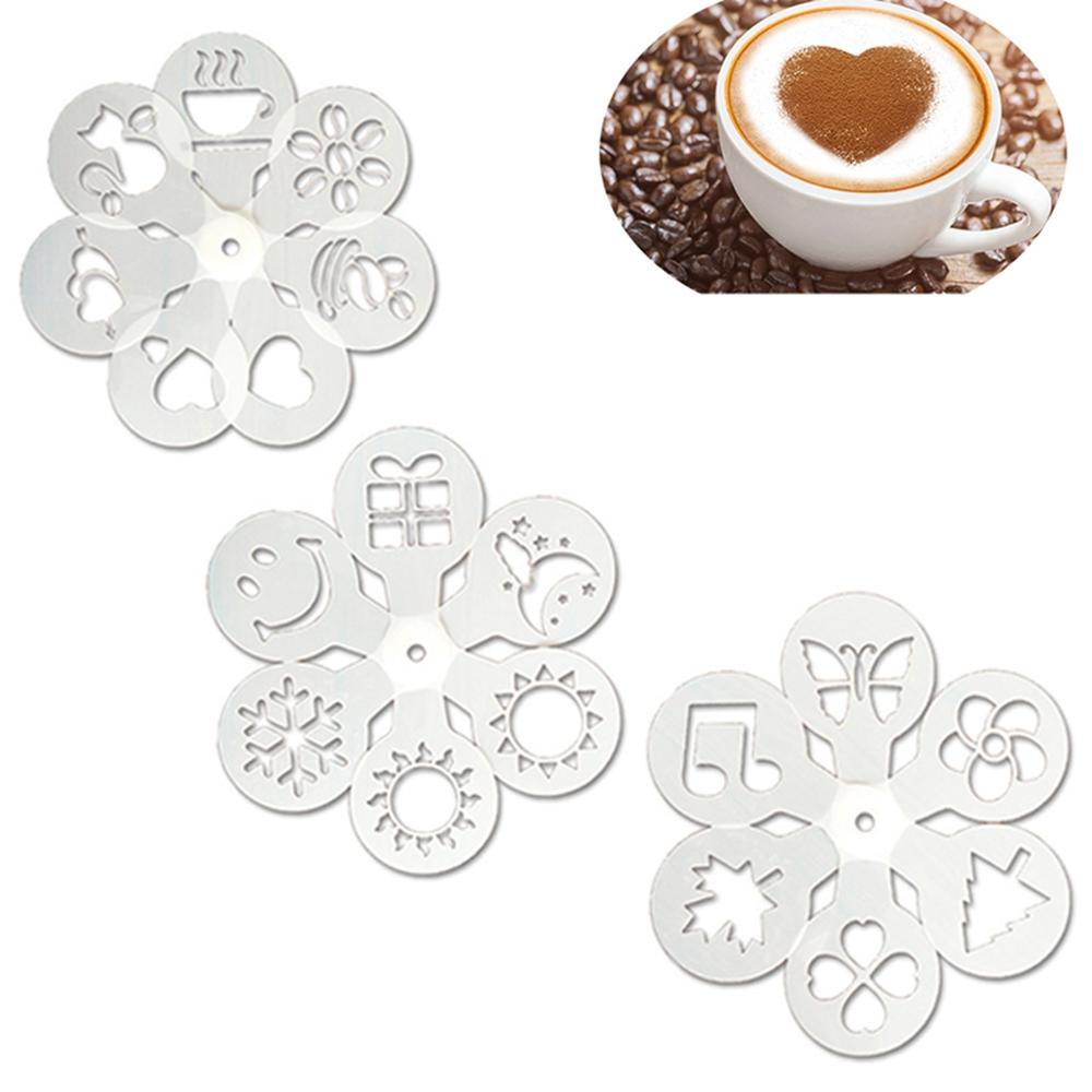 AUGUSTINA Set 19 Khuôn Tạo Hình Trang Trí Mặt Tách Cà Phê