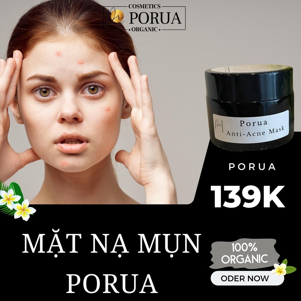 Mặt nạ mụn Porua giảm mụn, ngừa thâm mụn