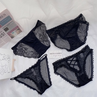 ❤️ set quần lót nữ lưới ren đen mềm mịn