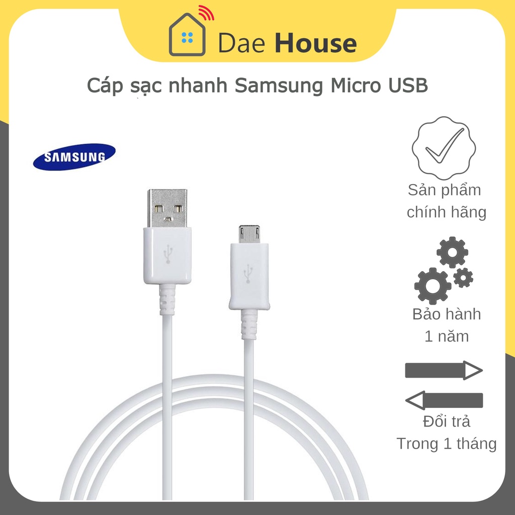 Cáp sạc nhanh micro USB chính hãng Samsung 80cm