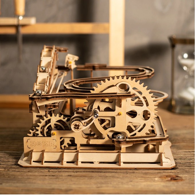 [BẢN QUỐC TẾ TIẾNG ANH] Đồ chơi Lắp ráp gỗ 3D Mô hình Cơ động học Magic Crush - Marble Run Waterwheel coaster LG501