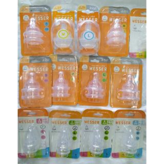 Núm ti WESSER vỉ cổ rộng, cổ hẹp size S, M, L,+