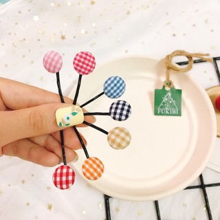 KẸP TÓC, CỘT TÓC CARO TRÒN VINTAGE ẢNH THẬT