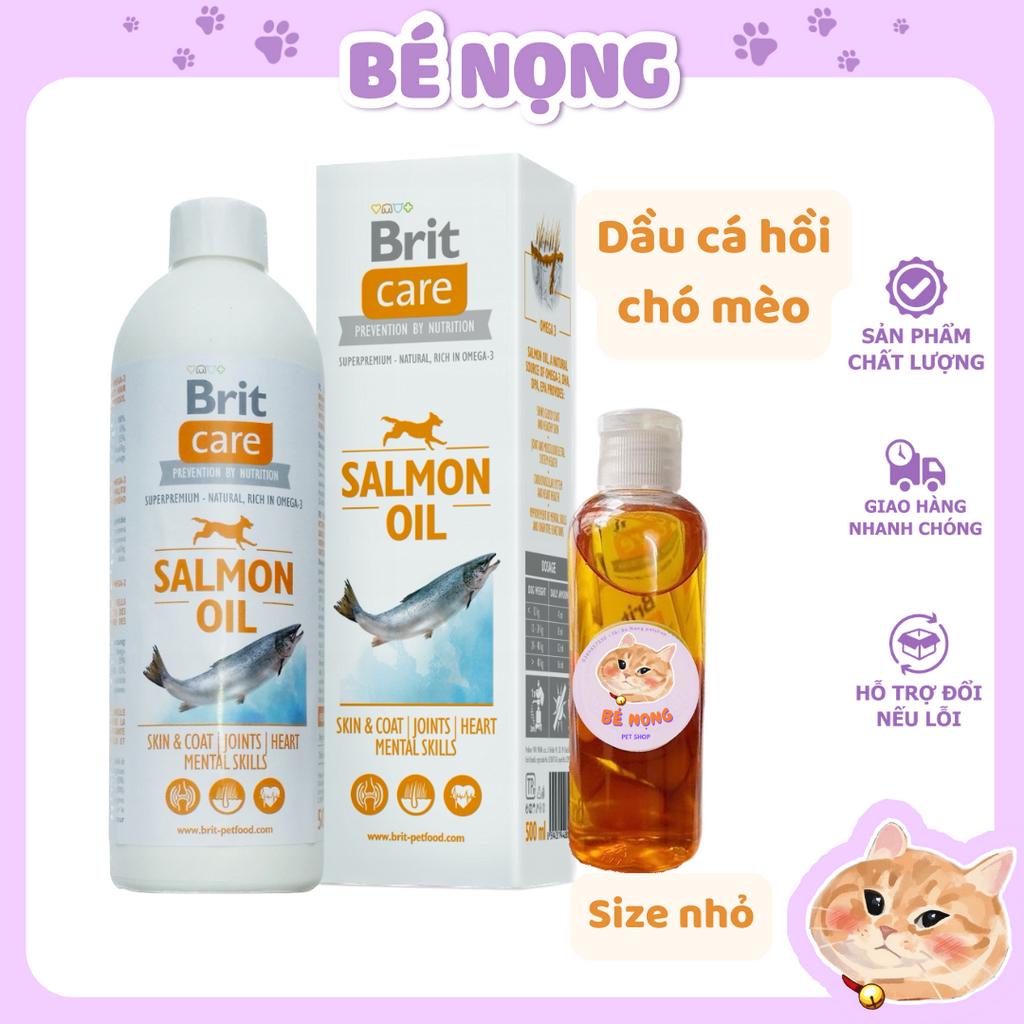 DẦU CÁ HỒI CHO CHÓ MÈO BRIT CARE NHẬP ĐỨC GIẢM RỤNG LÔNG