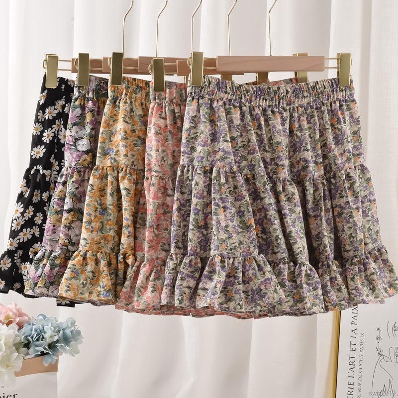 Chân Váy Voan Xếp Li In Họa Tiết Hoa Thanh Lịch Dành Cho Nữ | BigBuy360 - bigbuy360.vn