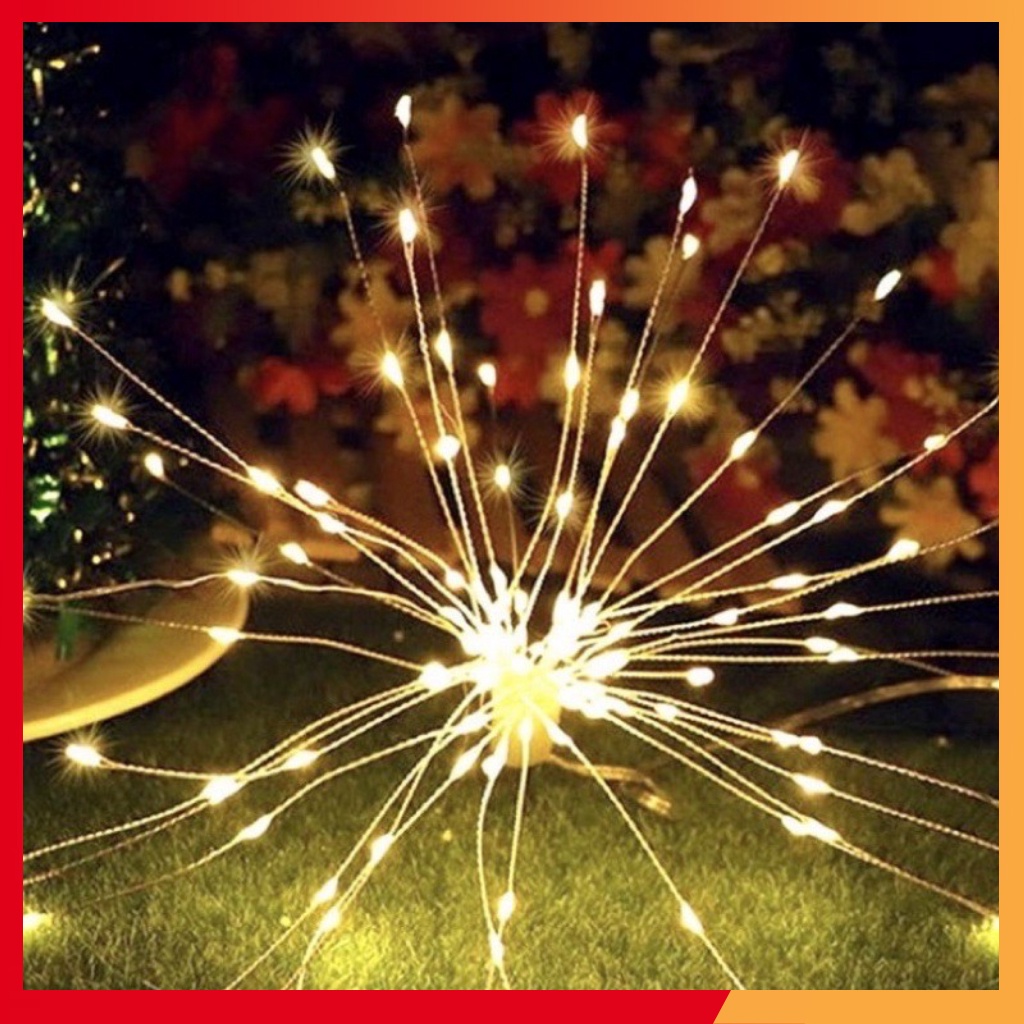 ĐÈN LED PHÁO HOA TRANG TRÍ TẾT NOEL DÙNG PIN MÀU VÀNG