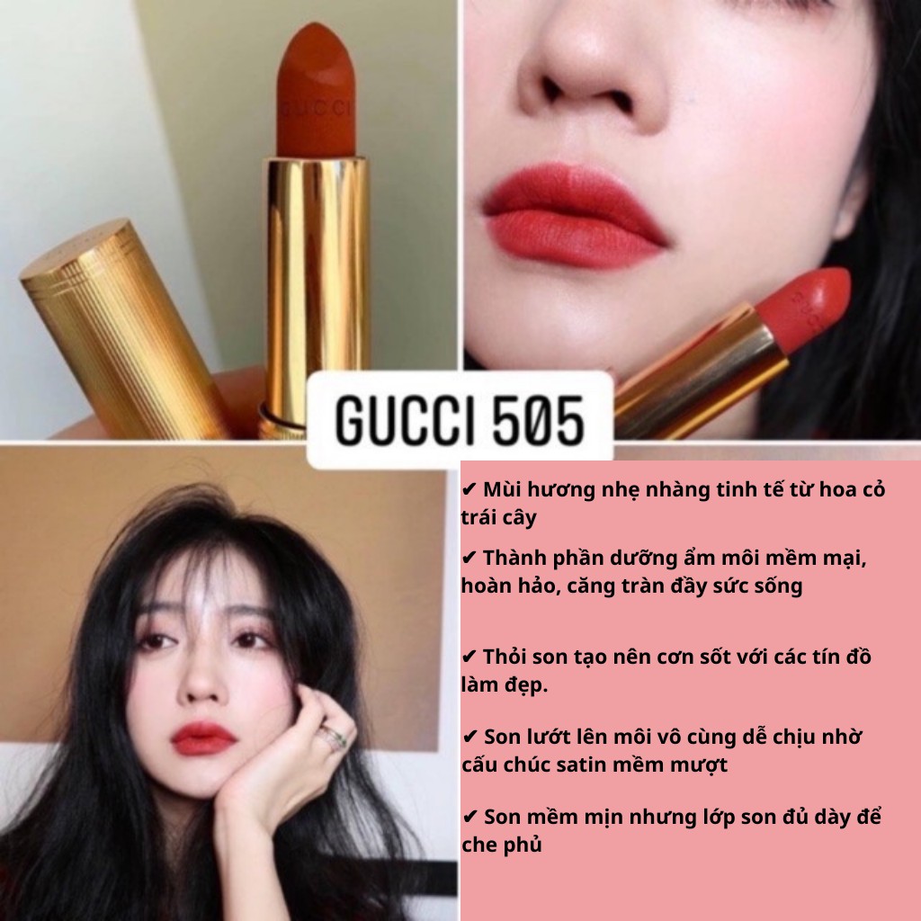 Son Gucci Rouge À Lèvres Satin Lipstick mini 1.3g cực hot