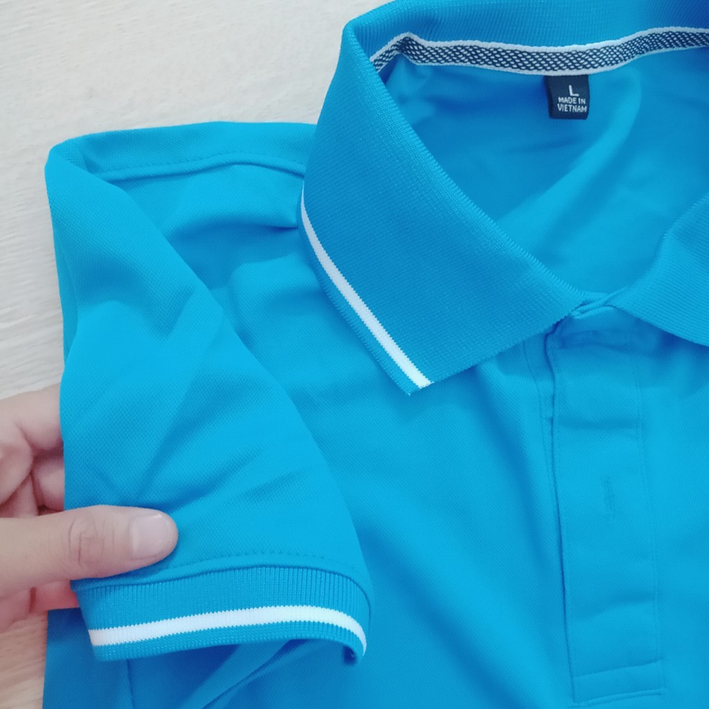 Áo Polo màu Xanh Ya chất liệu Lacoste Thể Thao mềm mịn thoáng mát – Áo thun Nam Nữ có cổ. Nhận IN ẤN theo yêu cầu. | BigBuy360 - bigbuy360.vn