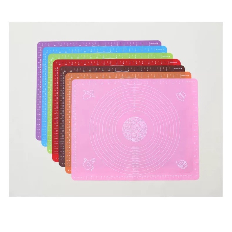 Silicon trải cán bột làm bánh 50x40cm màu ngẫu nhiên
