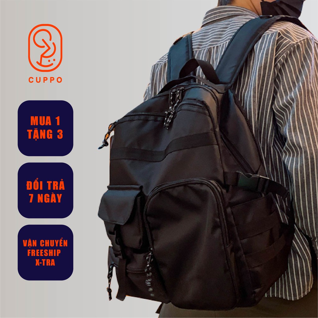 Balo, Cặp sách Unisex CUPPO Harayuku Backpack, Dung tích lớn 36-55L, Vải Nylon chống thấm nước, Balo laptop, sách vở.